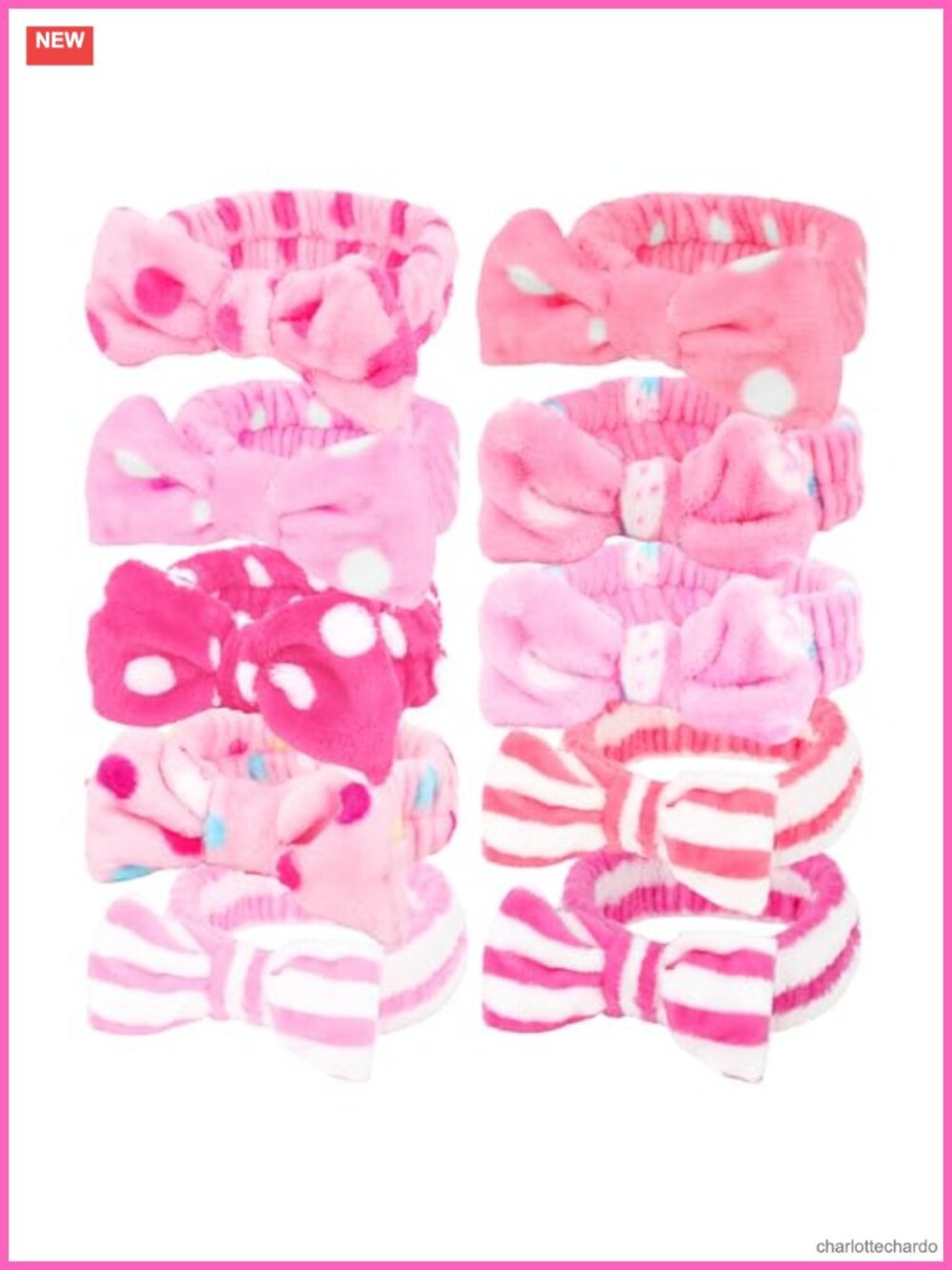 Soft Coral Fleece Spa Headbands Set for Face Washing and Makeup